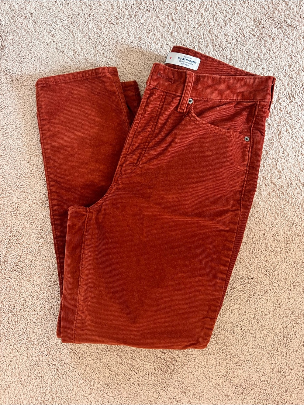 High Rise OG Straight Corduroy